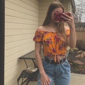 H&M Flowered Crop Top